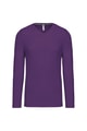 Heren T-shirt lange mouw V Hals Kariban K358 PURPLE